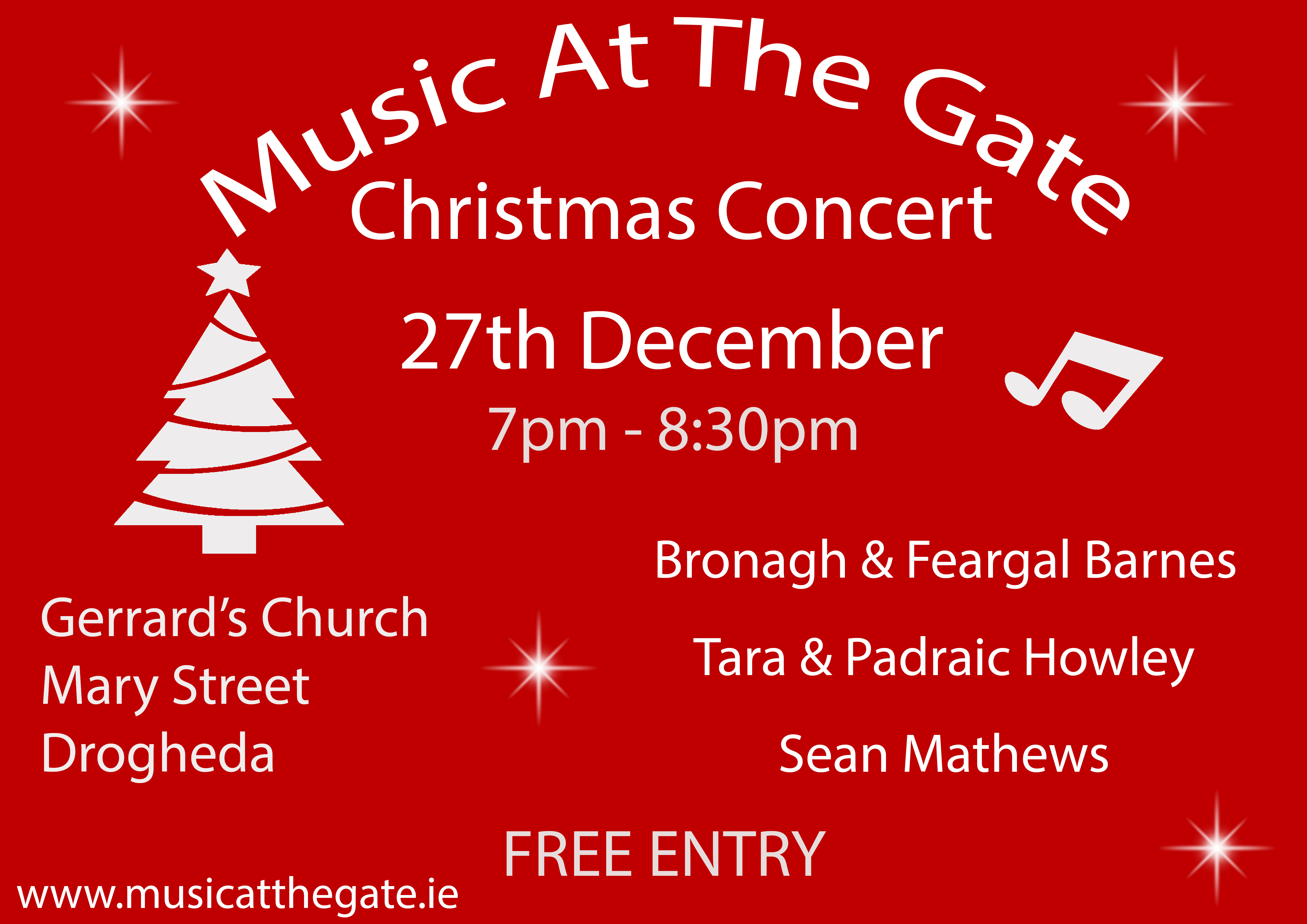 Click here to read more details about the Christmas Concert in Gerrards Church, Mary's street on the 27th of December.